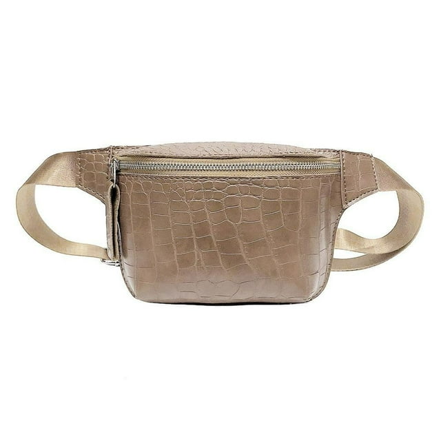 PENGXIANG Sacs Banane à Motif Alligator pour Femmes (Camel)