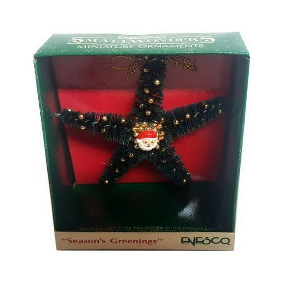 Vintage 1989 Enesco Small Wonders Miniature Ornaments Seasons Greetings