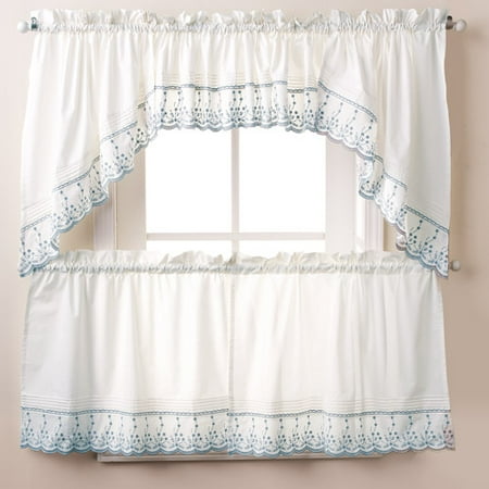 Abby Kitchen Curtain Tier Swag Pair or Valance (Best Swags On The Market)