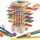 thumbnail image 2 of Wooden Board Game Toys, 42 Colourful Sticks Dice Game Math Educational Toy, Family Fun Ball Dropping, 2 of 4