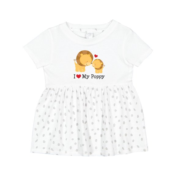 Inktastic I Love My Poppy Grandpa Girls Baby Dress