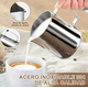 thumbnail image 2 of Leche Café Latte Nave Taza Jarra Para Espumar Cocina 600ml Xtellar Plateado, 2 of 3