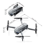 Contixo F28 Stratus Max 4K Aerial Drones for Adults with Camera, 2-Axis Gimbal Drones for Adults with Remote & Case, Gray