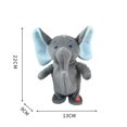 thumbnail image 3 of Toy Elephant Stuffed Animal with Soothing Breathing Motion Musical Lights for Sleep Relaxation Kids Adults, 3 of 5