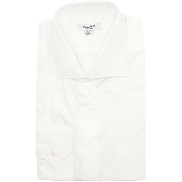 Taccaliti Men's White Dandy Tall Dress Shirt - 38-16.5 (L)