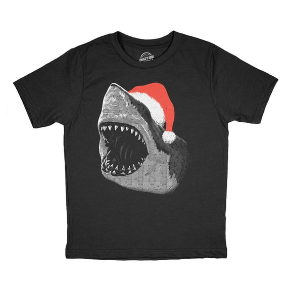 Toddler Funny T Shirts Santa Jaws Sarcastic Christmas Graphic Novelty Tee For Young Kids