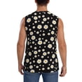 thumbnail image 4 of Goofa Daisy Printed Men's Sleeveless T-Shirt - Athletic Gym Workout Tank Top for Men - Moisture-Wicking, UPF 30+ Quick-Dry Muscle Tee-, 4 of 8