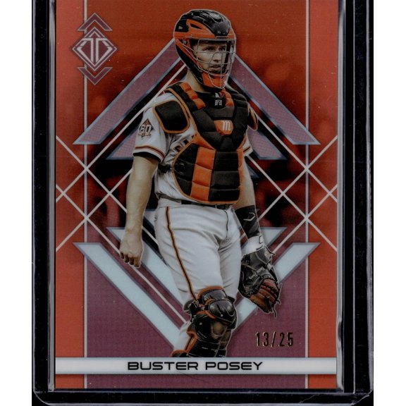 Collectible 2025 Topps Transcendent Collection Buster Posey #79 Red 13/25 San Francisco Giants Baseball Card San Francisco Giants MLB Baseball Trading Card