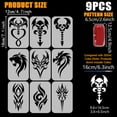 thumbnail image 2 of 1set 9Pcs 9 Styles Dragon Theme PET Out Drawing Painting Stencils Sets for DIY Scrapbook Photo Album Mixed Shapes 180x120mm 1pc/style, 2 of 7