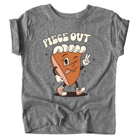 

Peace Out Pie Funny Fall Shirts and Bodysuits for Infant Baby and Toddler Girls Granite Heather Shirt 2T