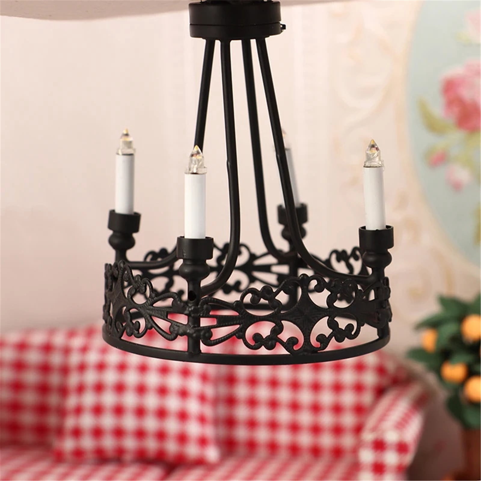 Dollhouses Chandelier Lighting Toy Furnishings Figure Ceiling Lamp Model Decorations for Dollhouses Accessories