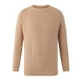 thumbnail image 4 of NOLDARES Mens Wool Blend Crew Neck Long Sleeve Pullover Loose Sweater(Beige,XL), 4 of 5