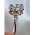 thumbnail image 4 of solitaire jewels 1.5CT Dainty Oval Moissanite Engagement Ring For Women, 18K White Gold, 4 of 5