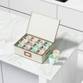 thumbnail image 7 of Aokeyee 2 Pack Cup and Mug Storage Box Hard Shell Holds 24 Coffee Mugs Glasses Stackable Organizers with Lid Handles Zippers Label for Moving Ivory, 7 of 7
