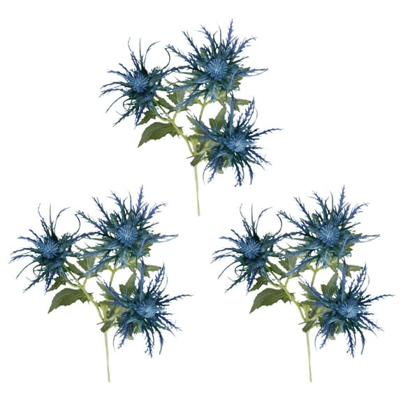 Artificial Flower Simulation Flowers Show Window Party Supply Home Decor 3pcs 65cm Fake Eryngium