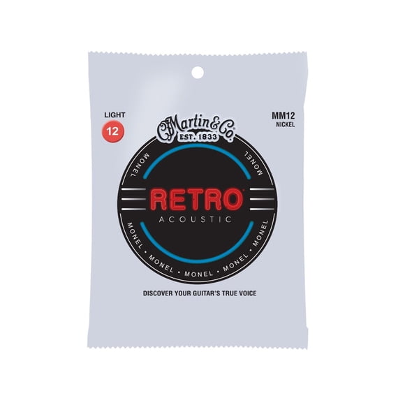Cuerdas Martin Retro Acoustic Extra Light de 12 cuerdas para guitarra