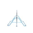 thumbnail image 3 of Kids Gymnastics Horizontal Kip Bar Jungle Gym 3 in 1 Swing Set Trapeze Rings Climber Adjustable Height Blue, 3 of 7