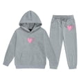 thumbnail image 5 of Ruyang Girls Heart Tracksuit School Athletic Sweatsuits Graphic 2 Piece Outfits Trendy Pullover Hoodies Joggers Pants Set, 5 of 5