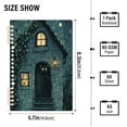 thumbnail image 3 of WOBOGO Black Cat Night Scene Notebook College Horizontal Grid Paper Ink Spill Resistant Water Resistant Cover 8.3x5.7x0.4in, 3 of 8
