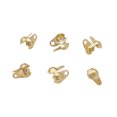 thumbnail image 1 of Outdor Gold Plated 10 Pack 2 Colors. Gold Plated Crimped Bead Caps For Jewelry Making 1 And Gold Plated Round Bead Caps Chain End Caps Suitable For DIY ., 1 of 6