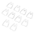 thumbnail image 2 of Mini Paper Clips, Tooth Shape 100pcs Portable Metal Material Paper Clips  For School, 2 of 8
