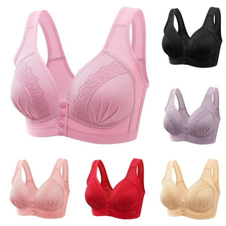 Patlollav Womens Plus Size Clearance Women Bra Wire Free Underwear Onepiece Bra Everyday Bras