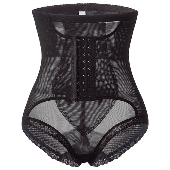 Fewfanhot Women's Mesh Shapewear High Waisted Tummy Control - Breathable Elastic Seamless Panties Postpartum Briefs Full Coverage Underwear