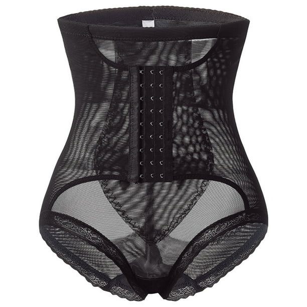 Fajas moldeadoras de cintura media para mujer, con encaje, para abdomen y cadera, cómodas, transpirables, ropa interior