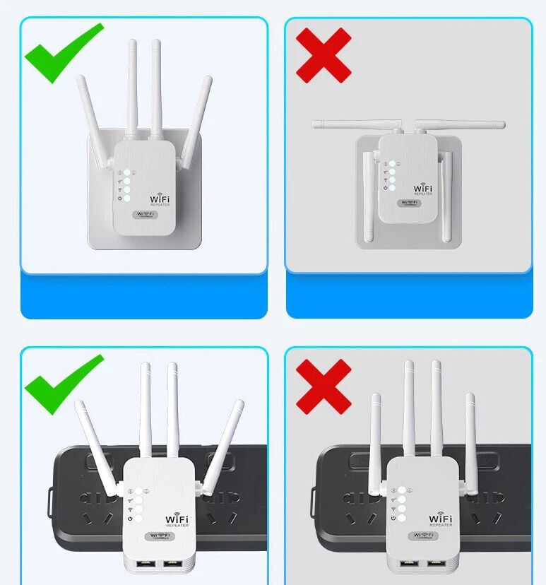 Wifi Range Extender Internet Booster Network Router Wireless Signal Repeater