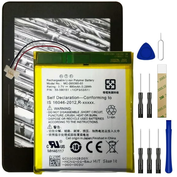 Replacement Battery MC-265360-03 58-000083 58-000151 For Amazon Kindle 8th Generation SY69JL eBook Reader Tool