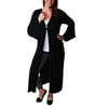 24/7 Comfort Apparel Womens Plus Size One Button Maxi Jacket
