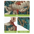 thumbnail image 4 of William Morris Plant Floral Bar Stool Covers Set of 4, Retro Lotus Flower Leaves Stretch Washable Bar Chair Covers with Backs, Removable Pub Counter Height Chair Cover for Kitchen Dining Room Cafe, 4 of 7