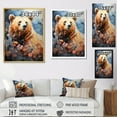thumbnail image 4 of Designart "Abstract Representation Of Bear Environment I" Animals Bear Picture Framed Wall Art Prints, 4 of 5
