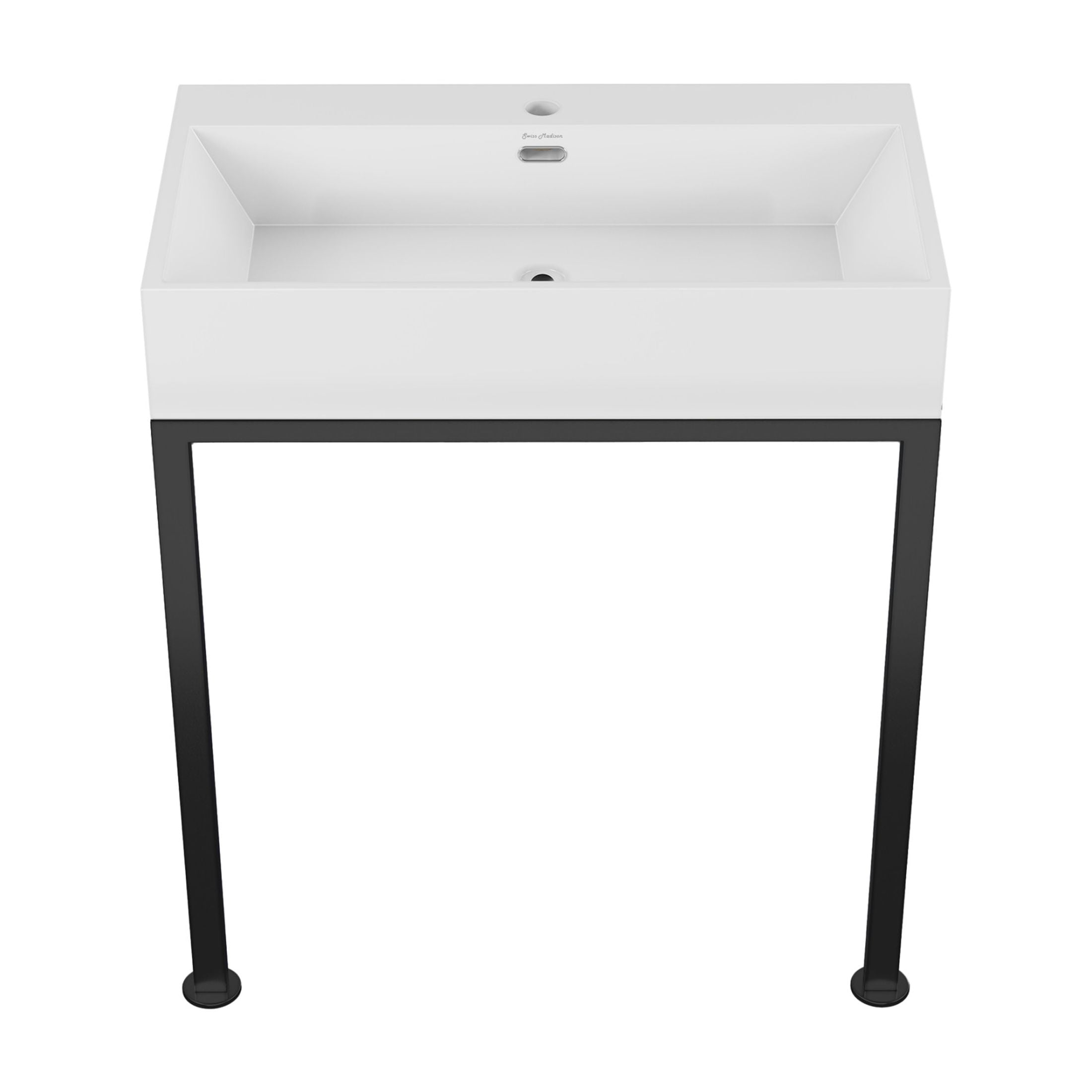 Concorde 30" Rectangle Console Sink with Matte Black Legs
