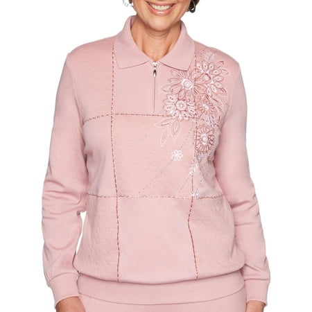 Alfred Dunner Petite All About Ease Bouquet Spliced Top