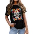 thumbnail image 1 of Playera Día de Muertos para mujer con calavera de azúcar, 1 of 7