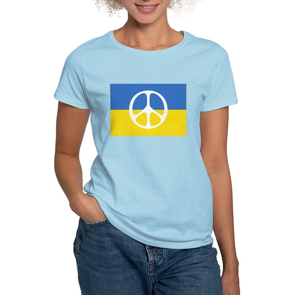 CafePress - Pray For Peace In Ukraine T Shirt - Women's Classic T-Shirt