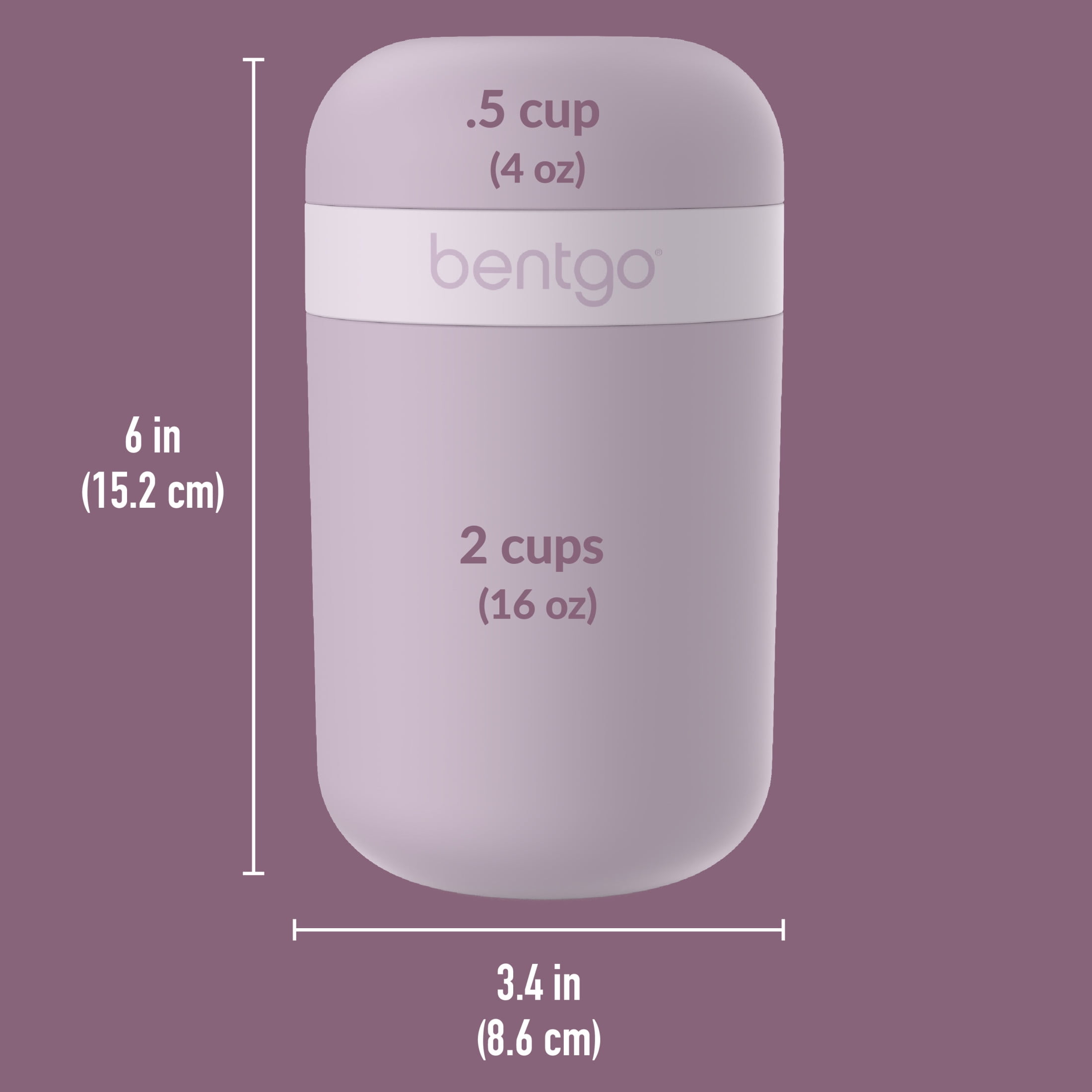 (4 pack) Bentgo Snack Cup - Reusable Snack Container with Leak-Proof Design, Toppings Compartment, and Dual-Sealing Lid, Portable & Lightweight for Work, Travel, Gym - Dishwasher Safe (Orchid)