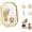 Octagonal, variant on Baby & Pet Keepsake Frame, Double Sided Glass Memory Display with Gold Metal Frame, Newborn Hand Footprint and Pet Paw Print Keepsake for Photos, Prints, and Sea Sand Memories(Octagonal)