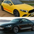 thumbnail image 3 of Soumake 2Pcs/Set Racing Stripes Car-Styling Vehicle Body Side Decals Stickers Decoration, 3 of 5