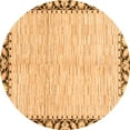 thumbnail image 1 of Ahgly Company Indoor Round Abstract Orange Modern Area Rugs, 4' Round, 1 of 4