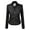 Black, variant on Women's Asymmetrical Faux Lether Belted Moto Jacket S PINK