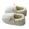 thumbnail image 4 of HNMKIU Womens Slippers for Indoor Outdoor Thick Sole and Warm for Cozy Home Comfort Winter Footwear Comfy Slippers for Women Green,6.5, 4 of 4