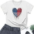 thumbnail image 5 of VerPetridure American Flag Shirt for Women 4th of July Tee Shirt USA Stars Stripes T-Shirt Patriotic Summer Tunic Tops, 5 of 5