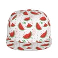 thumbnail image 2 of Fotbe Hand Drawn Watermelon Flat Bill Visor Cap Classic Snapback Hat Polyester Foam Trucker Hat Trucker Cap Adjustable Baseball Cap, 2 of 9
