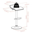 thumbnail image 5 of Winsome Wood Spectrum Adjustable Swivel Stool, Black & Chrome Finish, 5 of 5