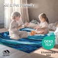 thumbnail image 4 of ODIKA 9'x12' Machine Washable Non-Slip Area Rug, Mystic Ocean Charm Ivory Sand High Traffic Rug, Blue, 66871, 4 of 7