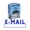 Blue Ink, variant on E-MAIL Self Inking Rubber Stamp Office Stationary Custom Shiny Stamp