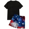 thumbnail image 5 of GrmtClth Men's Usa Flag 2 Piece Outfits Independence Day 4th Of July Tee and Shorts Set Casual Short Sleeve Outfit Fashion Elastic Drawstring Clothing Royal Blue L, 5 of 5