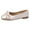 White, variant on Bmisegm Ladies Large Size Single Shoes Simple Pure Colour Bowknot Low Heel Flat Bottom Single Shoes Loafers Casual Shoes for Women White 42